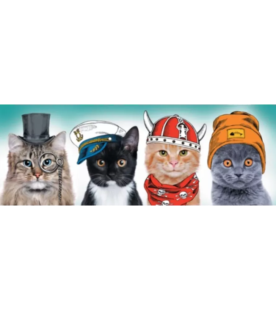 Puzzle 500 Pièces Chats Fluffy Team Trefl| Panorama Douceur