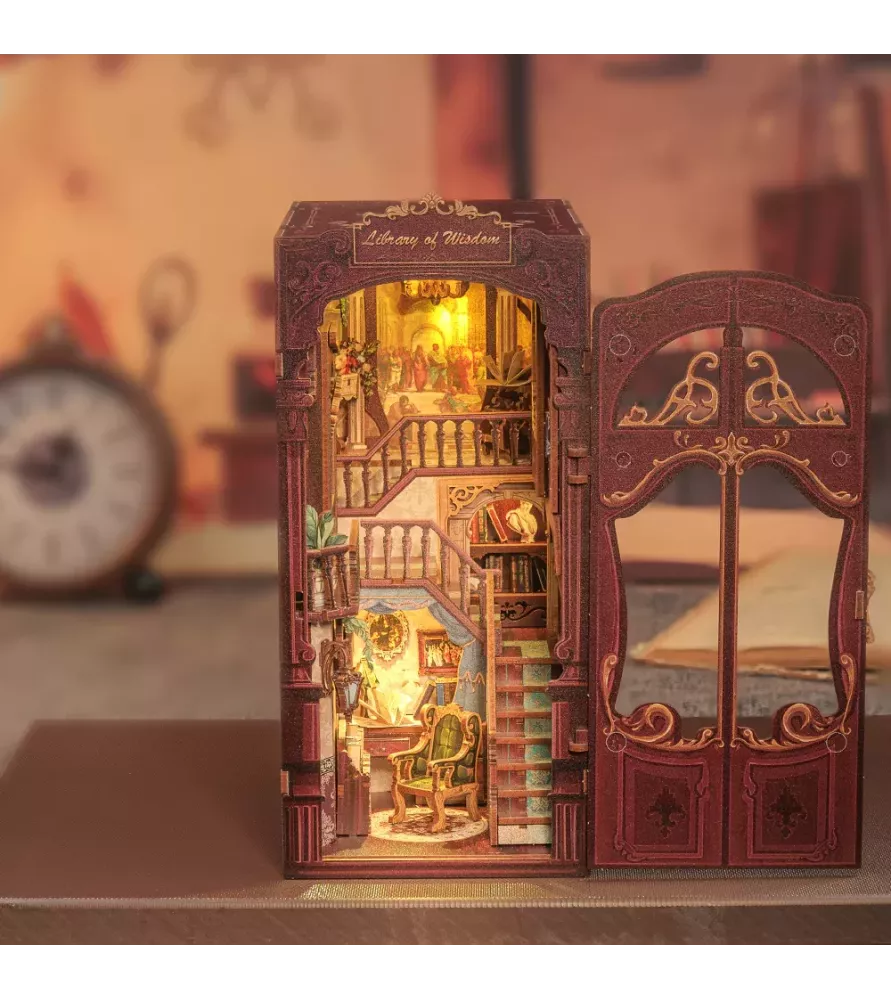 DIY Library of Wisdom Cutebee - book nook bibliotheque magique lumineuse - Assemblez-Moi Langon Sud Gironde