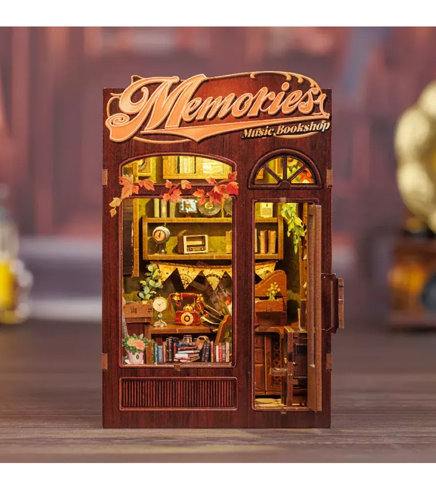Book nook Music Bookshop Cutebee – librairie musicale miniature lumineuse – Assemblez-Moi à Langon