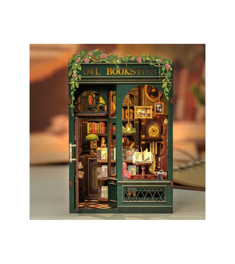 DIY Owl Bookstore Cutebee - book nook librairie fantastique lumineuse - Assemblez-Moi Langon Sud Gironde