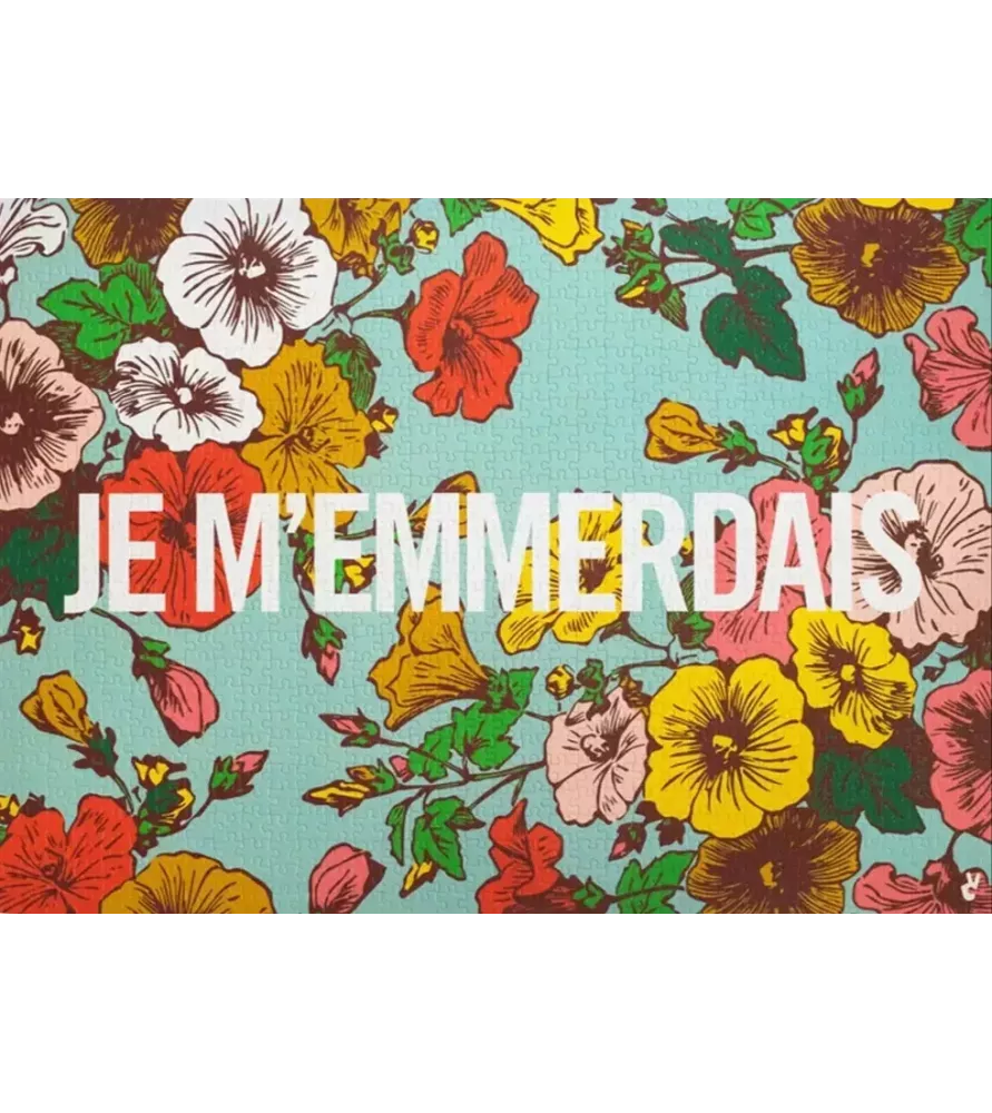 Puzzle Je m’emmerdais – message humoristique typographique – Piece & Love – disponible à Langon