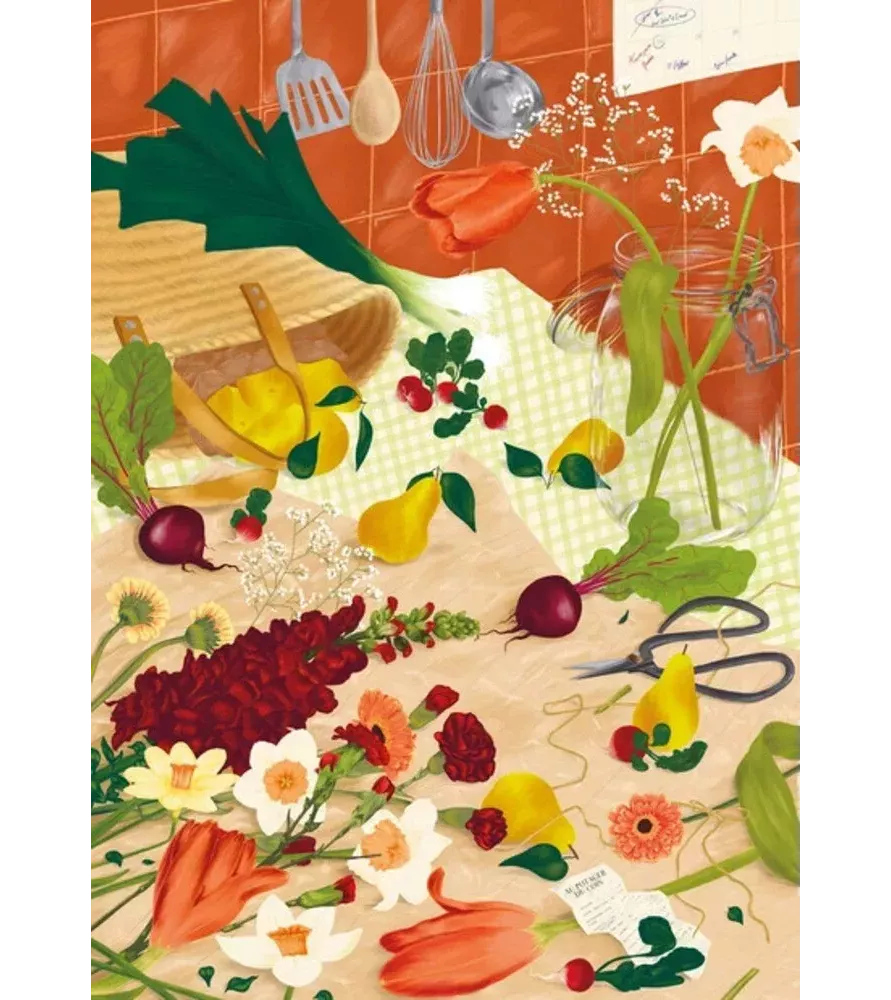 Puzzle Le retour du marché – étal fleuri, légumes & fruits – disponible à Langon