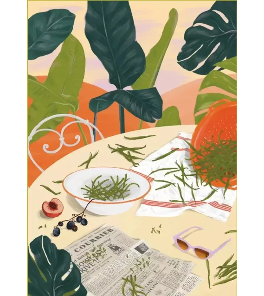 Puzzle Les Haricots Verts (Jour Férié) – scène de cuisine française lumineuse – chez Assemblez-Moi à Langon