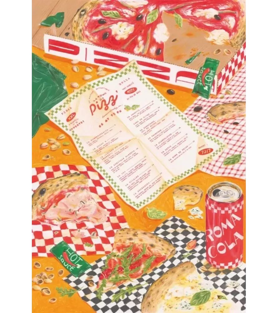 Puzzle Pizza à emporter (Jour Férié) – scène de repas convivial et gourmand – chez Assemblez-Moi à Langon