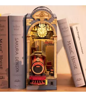 Book Nook Time Travel Rolife – gare steampunk lumineuse – chez Assemblez-Moi