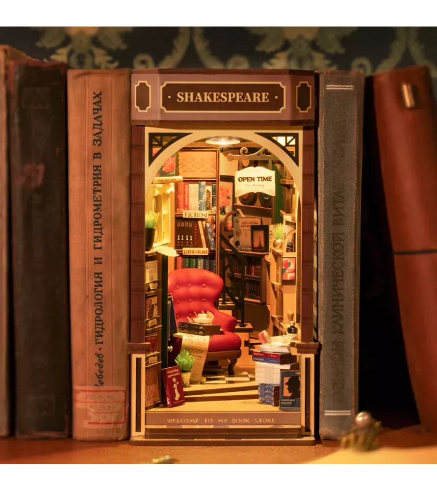 Book Nook Bookstore Rolife – librairie rétro lumineuse – chez Assemblez-Moi