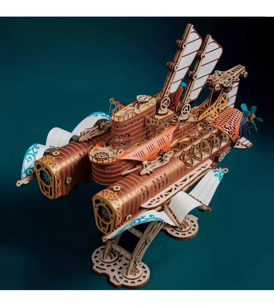 DIY Undersea Masterpiece Marron HowCat - maquette navire 3D steampunk en bois cuivre - Assemblez-Moi Langon Sud Gironde
