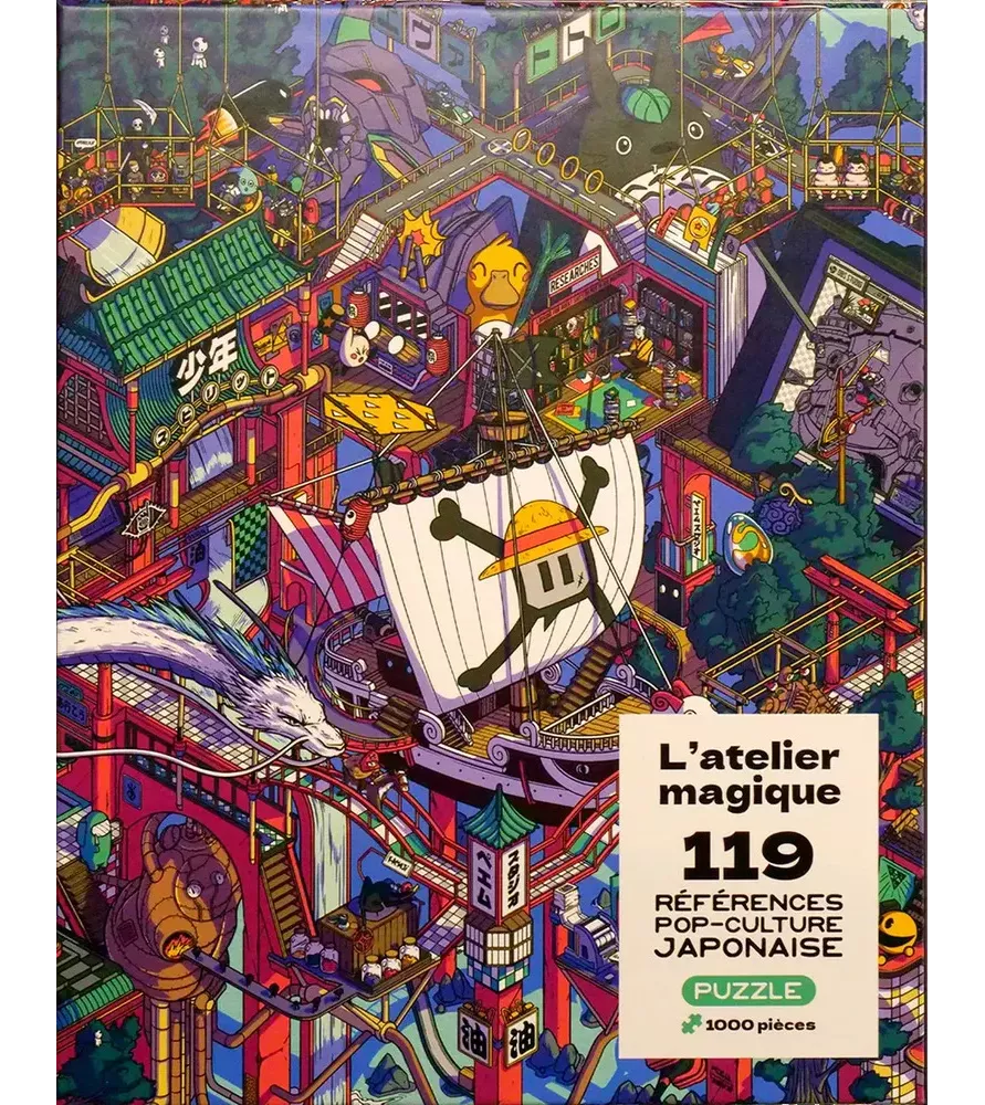 Puzzle Atelier Magique – illustration pop culture japonaise riche en détails – disponible à Langon