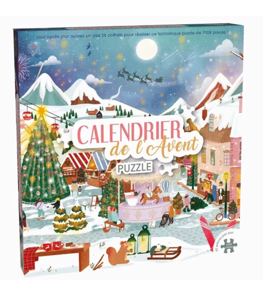 Calendrier de l’Avent Village de Noël – puzzle 1008 pièces – chez Assemblez-Moi à Langon