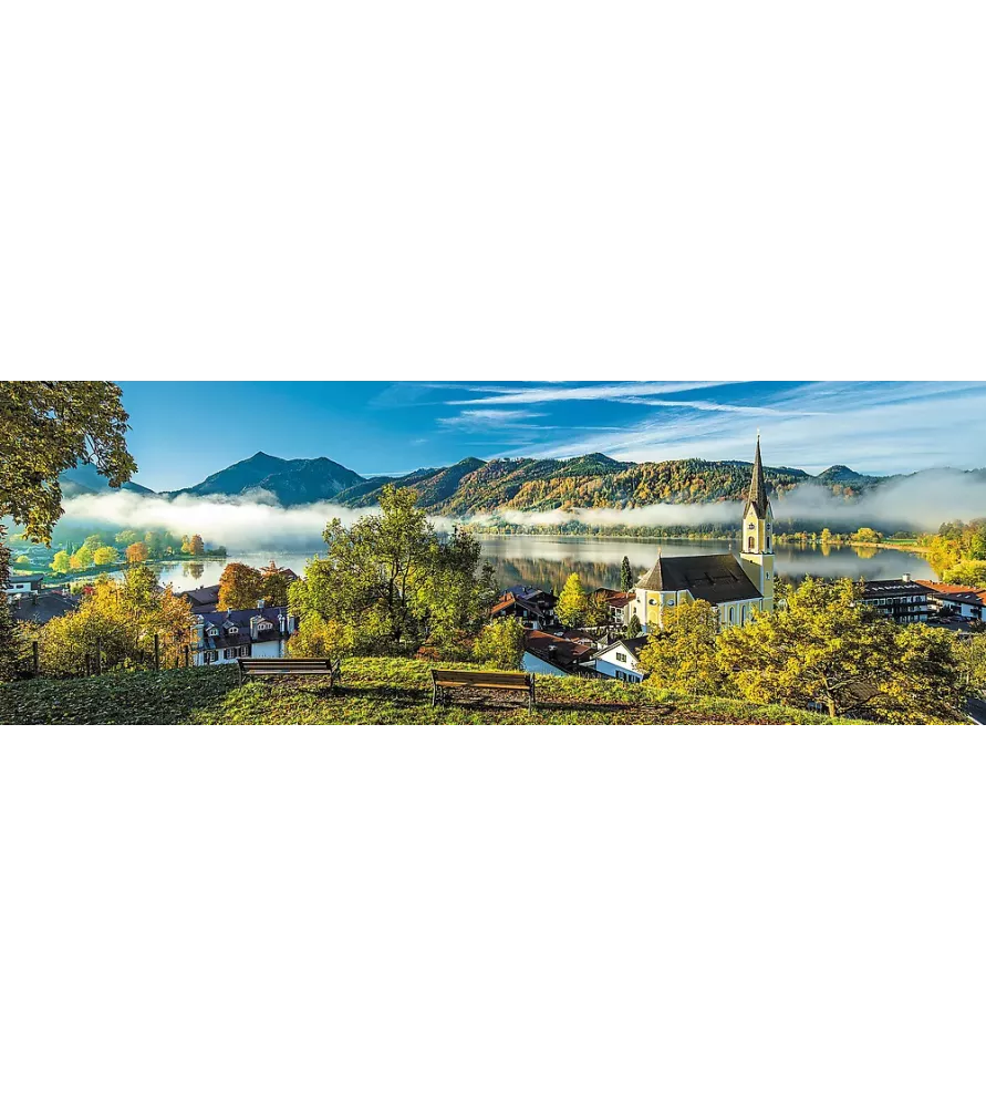 Puzzle Lac Schliersee Trefl – panorama du lac et montagnes de Bavière – disponible à Langon