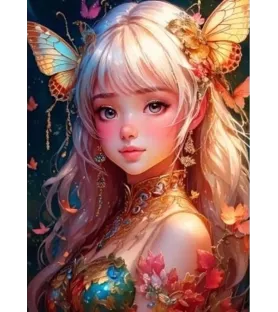Puzzle La Fille aux Papillons Bluebird – portrait féminin et papillons – disponible à Langon