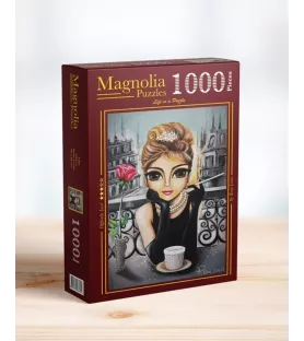 Puzzle Audrey Magnolia – portrait d’Audrey Hepburn élégant – disponible à Langon