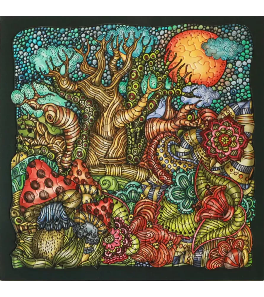 Puzzle Wunderwald Palapeli – illustration de forêt imaginaire lumineuse – chez Assemblez-Moi