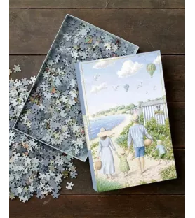 Puzzle Koustrup & Co Beach Day – famille en promenade sur la plage – disponible à Langon