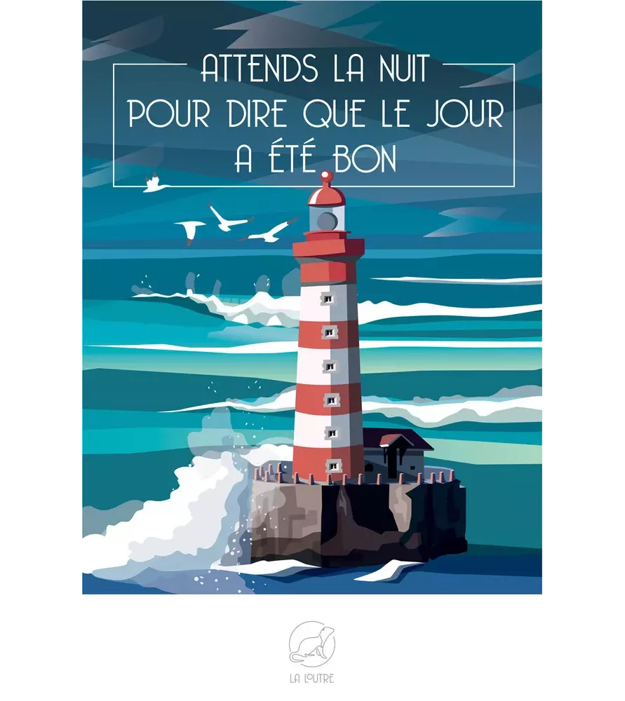 Puzzle BZH La Nuit 1000 pièces (La Loutre) – phare breton et tempête – disponible chez Assemblez-Moi