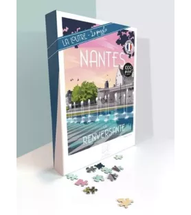 Puzzle Nantes Renversante 1000 pieces La Loutre - miroir d’eau et reflets urbains de Nantes - Assemblez-Moi Langon Sud Gironde