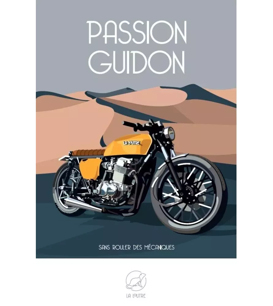 Puzzle Passion Guidon 1000 pieces La Loutre - moto vintage cafe racer sur fond retro - Assemblez-Moi Langon Sud Gironde