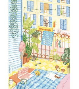 Puzzle La Classe Verte (Jour Férié) – balcon ensoleillé et plantes vertes – chez Assemblez-Moi à Langon