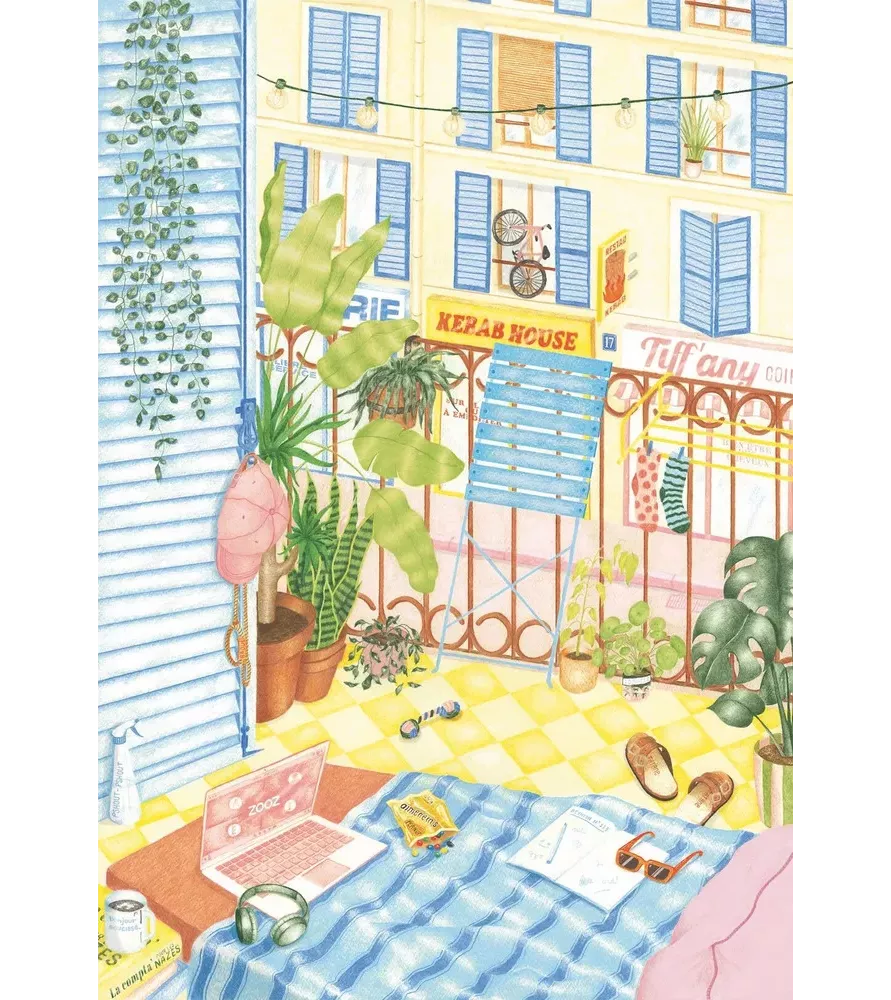 Puzzle La Classe Verte (Jour Férié) – balcon ensoleillé et plantes vertes – chez Assemblez-Moi à Langon