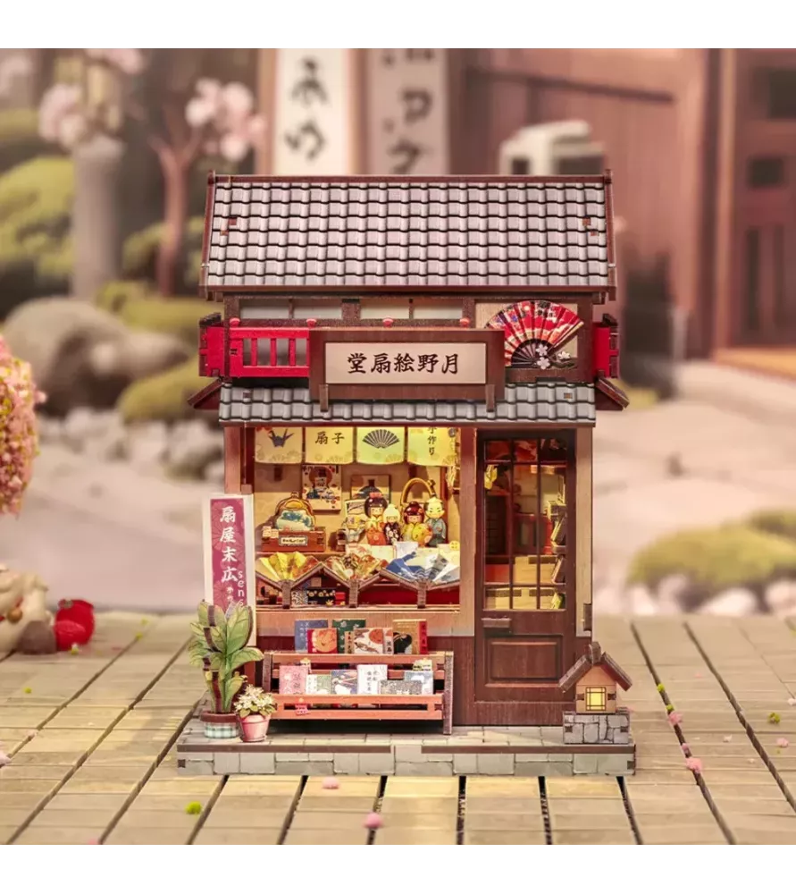 Maison miniature japonaise Tsukino Eogi-dōu Cutebee – échoppe nocturne lumineuse – chez Assemblez-Moi