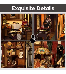 Diorama miniature « Train Mystery Case » – wagon vintage illuminé – Cutebee / Assemblez-Moi Langon
