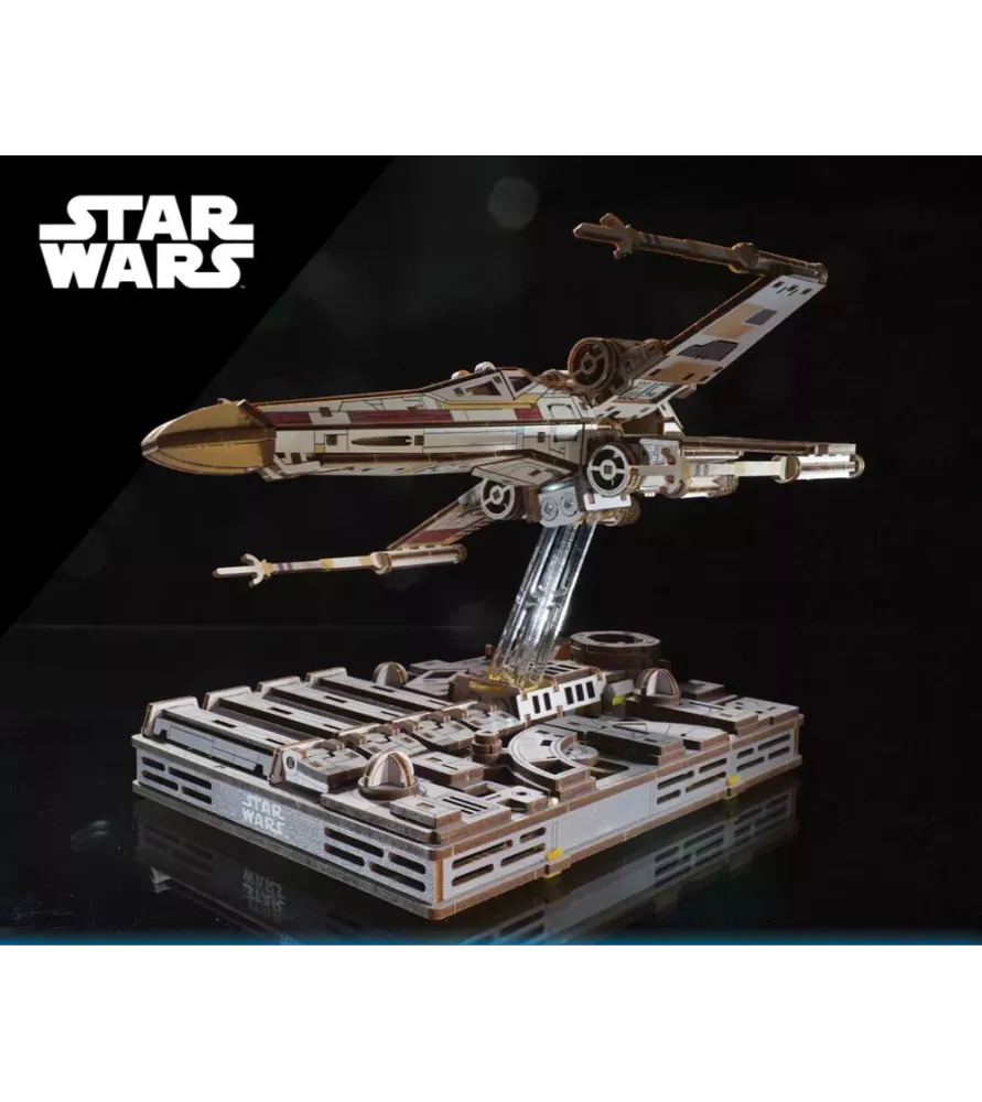 X-Wing de Luke Skywalker Ugears – chasseur rebelle en position d’attaque – Assemblez-Moi Langon