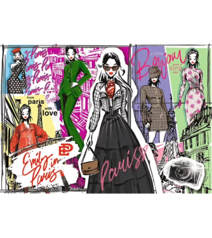 Puzzle Emily in Paris 1000 pièces Trefl – illustration mode parisienne – disponible à Langon