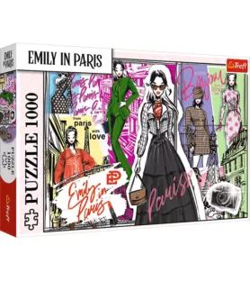 Puzzle Emily in Paris 1000 pièces Trefl – illustration mode parisienne – disponible à Langon