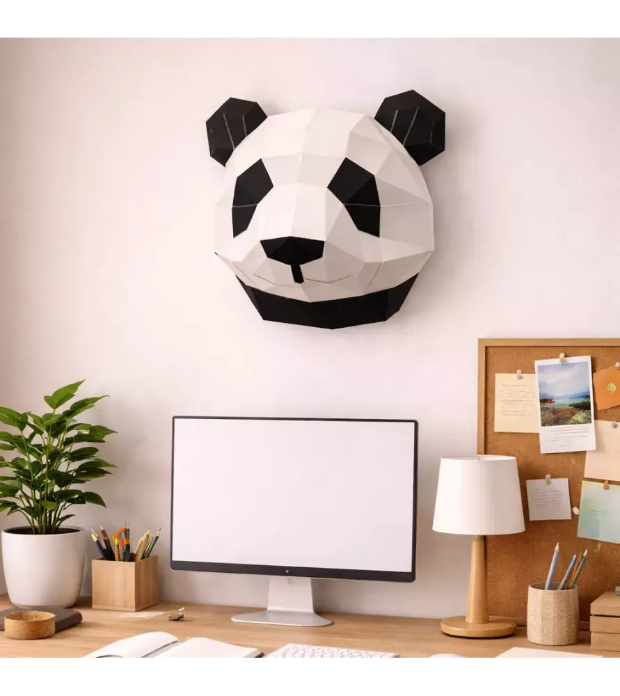 Origami 3D Panda Agent Paper – objet décoratif en papier doux – chez Assemblez-Moi