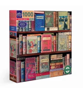 Puzzle Vintage Library eeBoo 1000 pièces bibliothèque de livres anciens – chez Assemblez-Moi