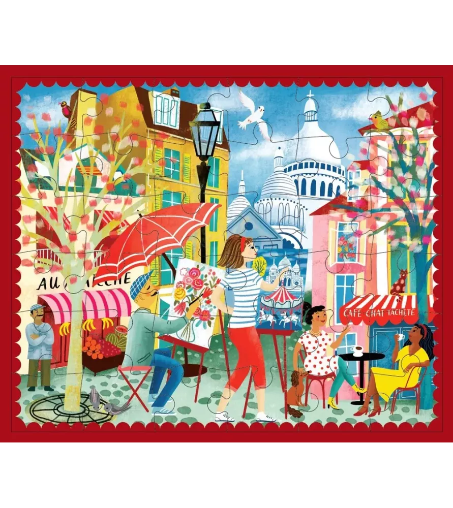 Puzzle Montmartre eeBoo 36 pièces mini puzzle Paris artistique – chez Assemblez-Moi