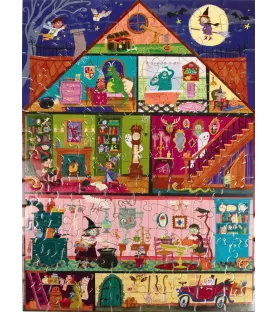 Puzzle Haunted House eeBoo 100 pièces maison hantée Halloween – chez Assemblez-Moi