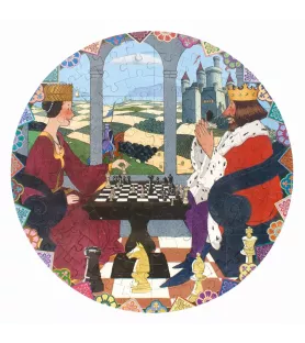 Puzzle Gambit de la Reine eeBoo 100 pièces rond échecs – chez Assemblez-Moi