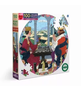 Puzzle Gambit de la Reine eeBoo 100 pièces rond échecs – chez Assemblez-Moi
