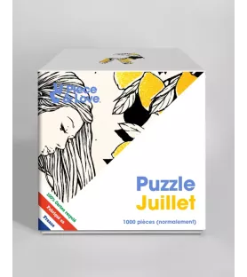 Puzzle Juillet Piece & Love – illustration Éte 1981, citrons jaunes et dessin fin – disponible à Langon