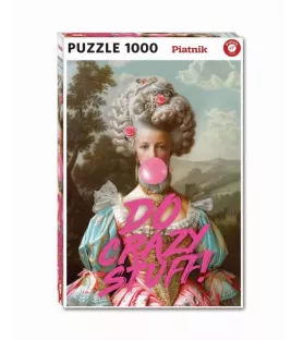 Puzzle Do Crazy Stuff Piatnik – portrait baroque avec bulle de chewing-gum rose – disponible à Langon
