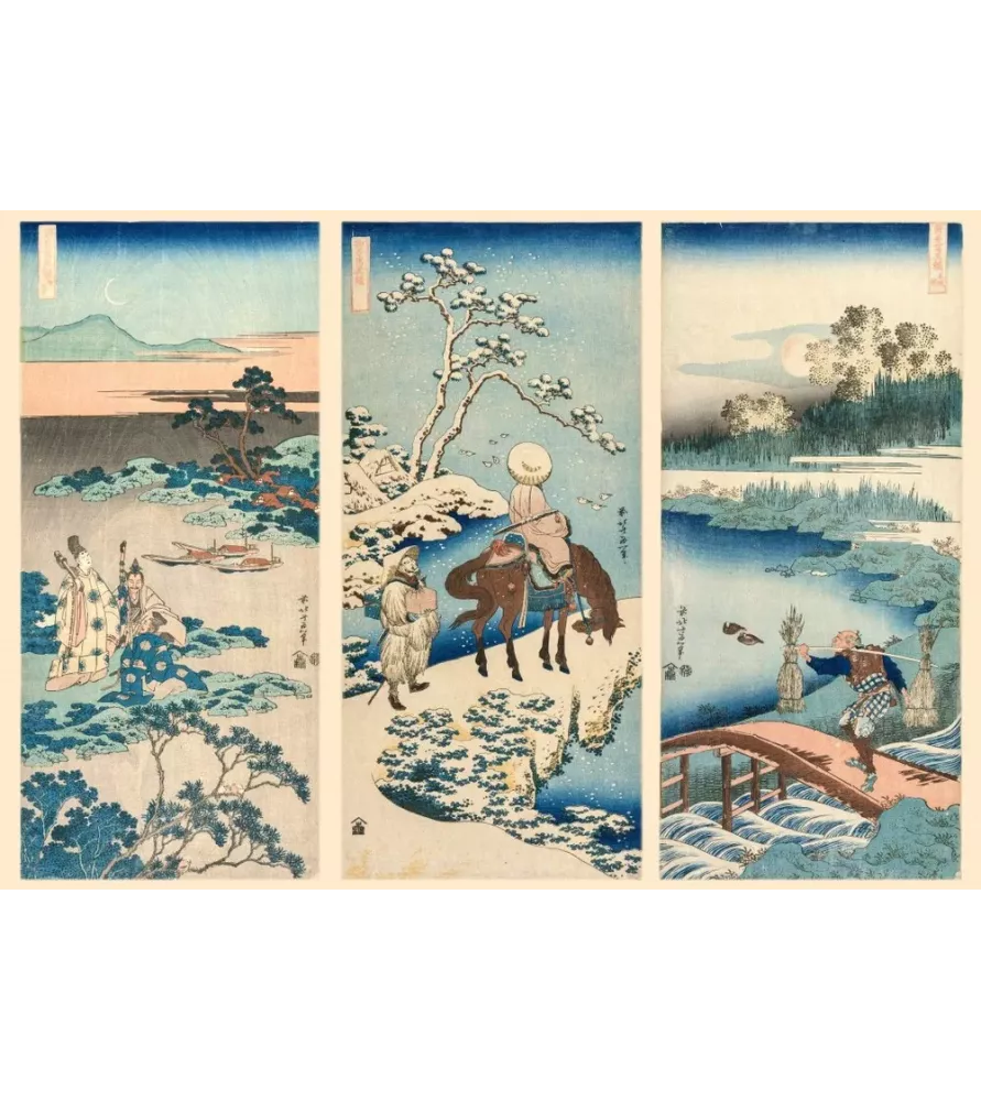 Puzzle L’Oeuvre d’Hokusai Grafika – triptyque d’inspiration japonaise 1000 pièces – chez Assemblez-Moi