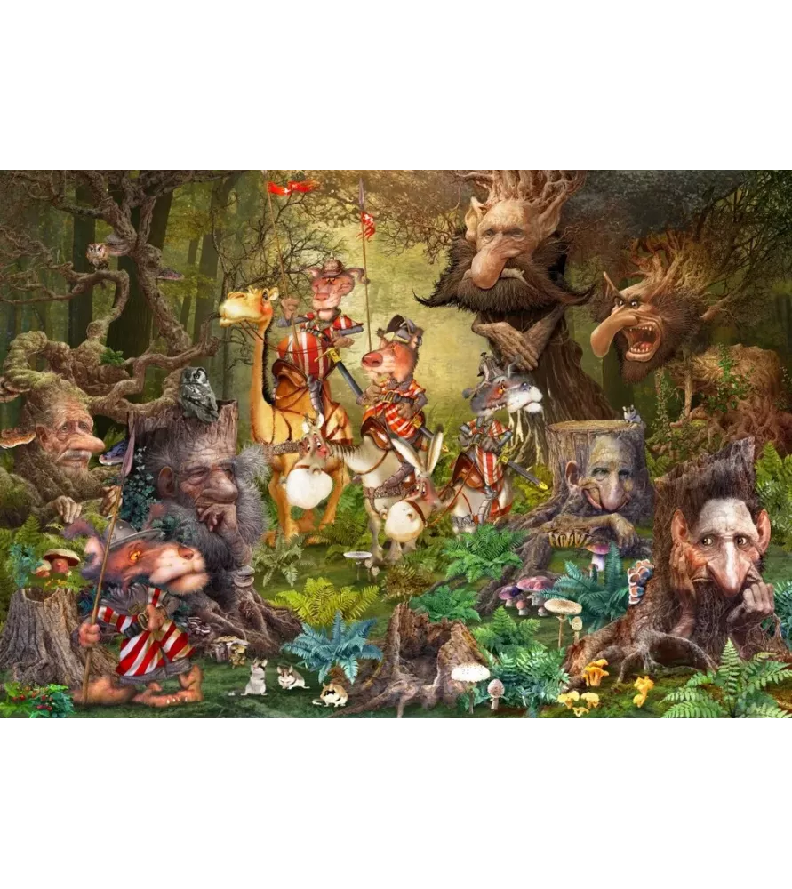 Puzzle Les Trolls Grafika – scène fantasy humoristique de François Ruyer – chez Assemblez-Moi