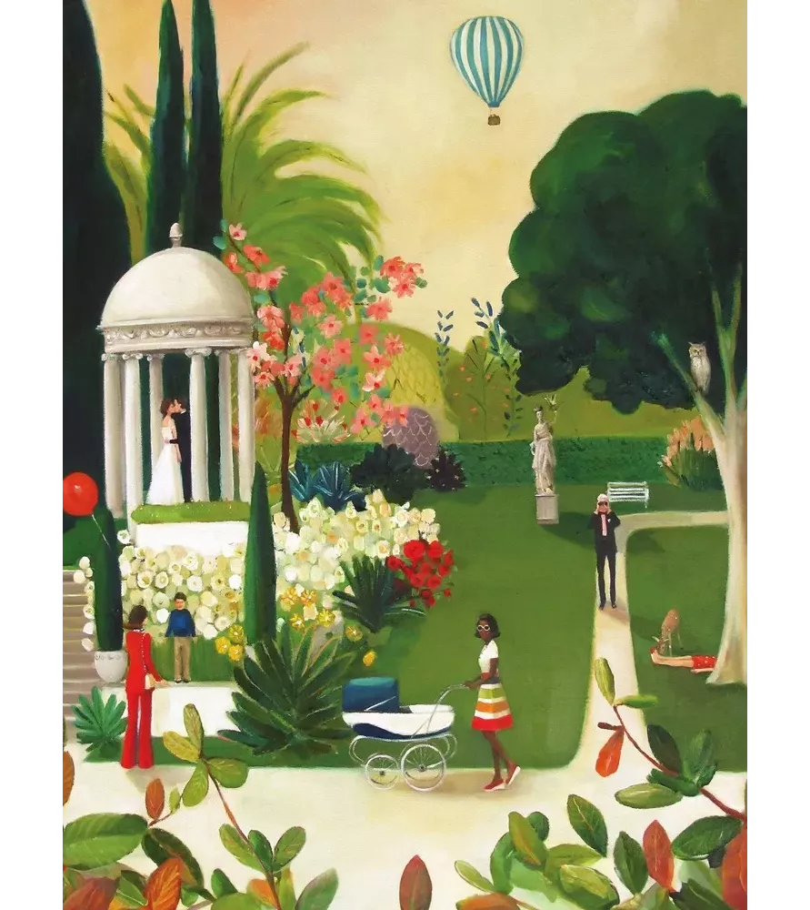 Puzzle Fainting in the Botanical Garden 1000 pièces New York Puzzle Company – jardin botanique illustré – chez Assemblez-Moi