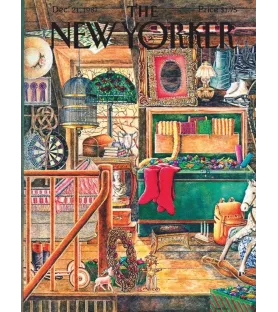 Puzzle Christmas Attic 1000 pièces New York Puzzle Company – grenier de Noël rempli de décorations – chez Assemblez-Moi