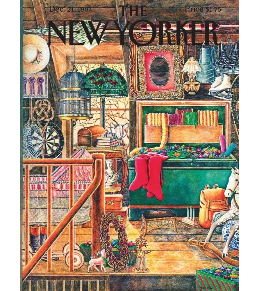 Puzzle Christmas Attic 1000 pièces New York Puzzle Company – grenier de Noël rempli de décorations – chez Assemblez-Moi