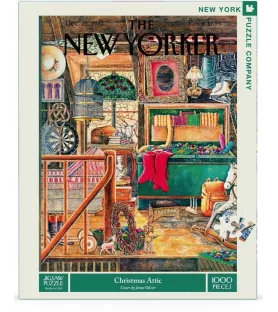 Puzzle Christmas Attic 1000 pièces New York Puzzle Company – grenier de Noël rempli de décorations – chez Assemblez-Moi