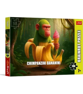 Puzzle BrainRots Chimpanzini Bananini Trefl – visuel décalé 200 pièces dans une jungle pop – disponible à Langon
