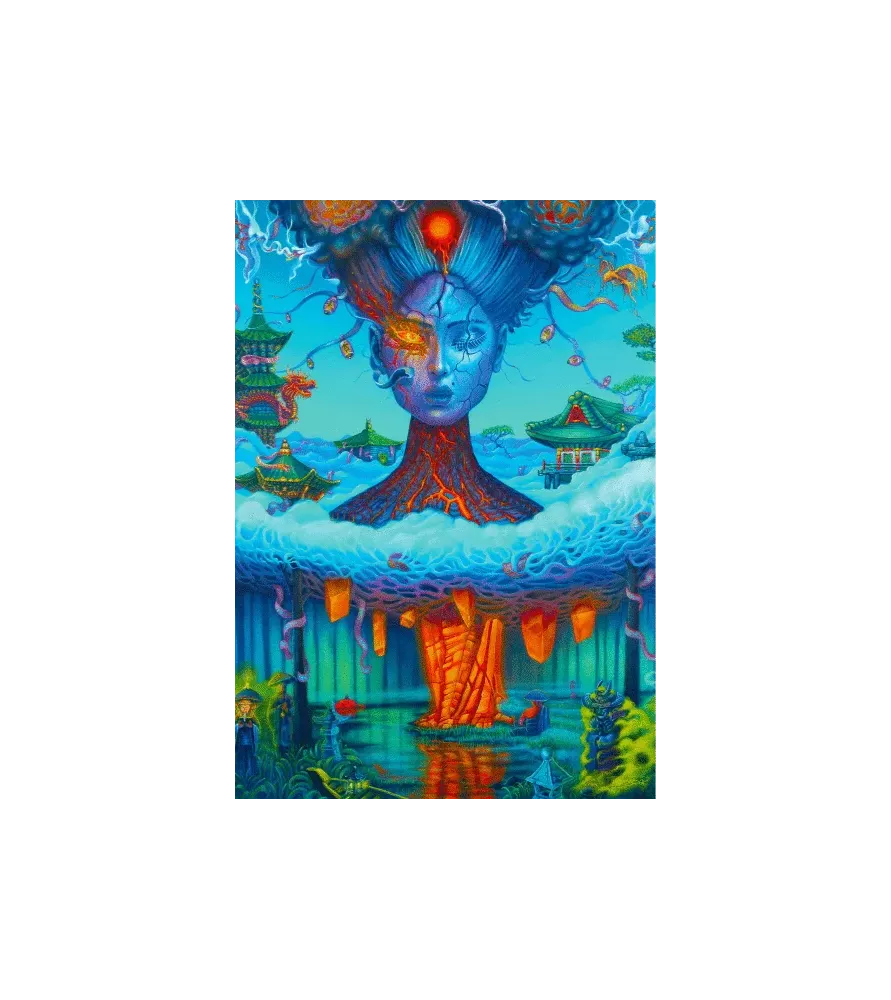 Puzzle Fuji Good Loot – visage onirique, dragon et temples fantastiques – disponible à Langon