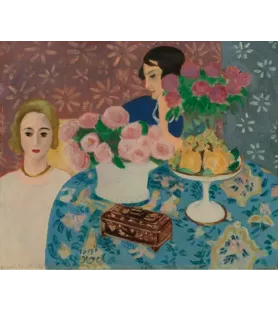 Puzzle Henri Matisse Pomegranate – nature morte aux fruits et carafe sur nappe colorée – chez Assemblez-Moi