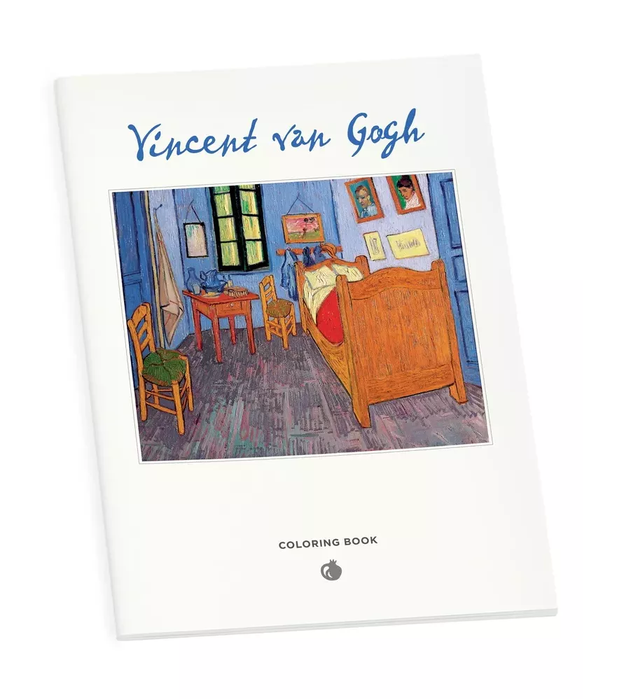 Livre de coloriage Vincent van Gogh Pomegranate – couverture artistique et scène intérieure – chez Assemblez-Moi