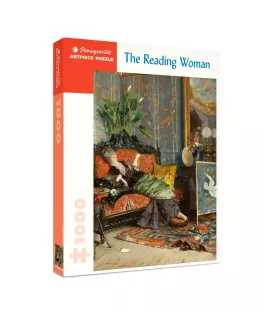 Puzzle The Reading Woman 1000 pièces Pomegranate – femme lisant dans un intérieur raffiné – chez Assemblez-Moi