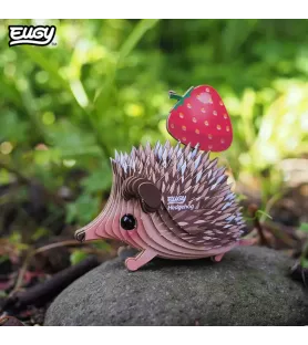 DIY Hérisson EUGY – maquette 3D carton hérisson avec fraise – chez Assemblez-Moi