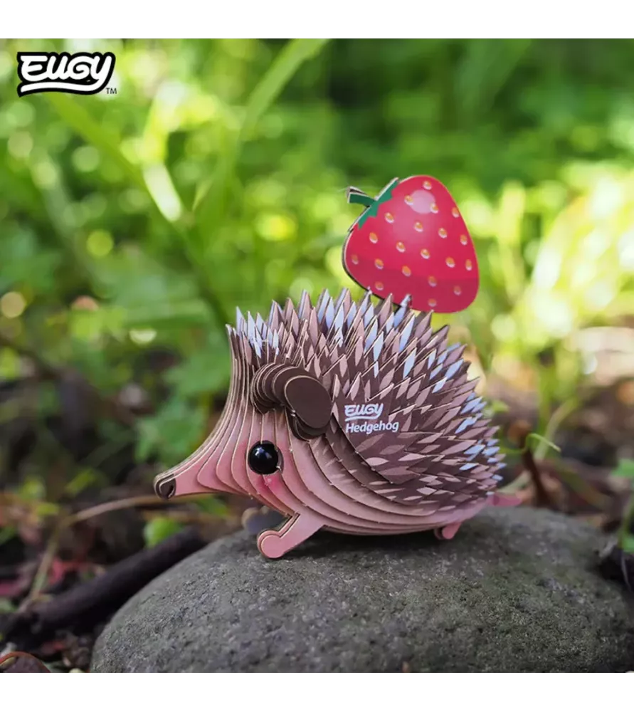 DIY Hérisson EUGY – maquette 3D carton hérisson avec fraise – chez Assemblez-Moi