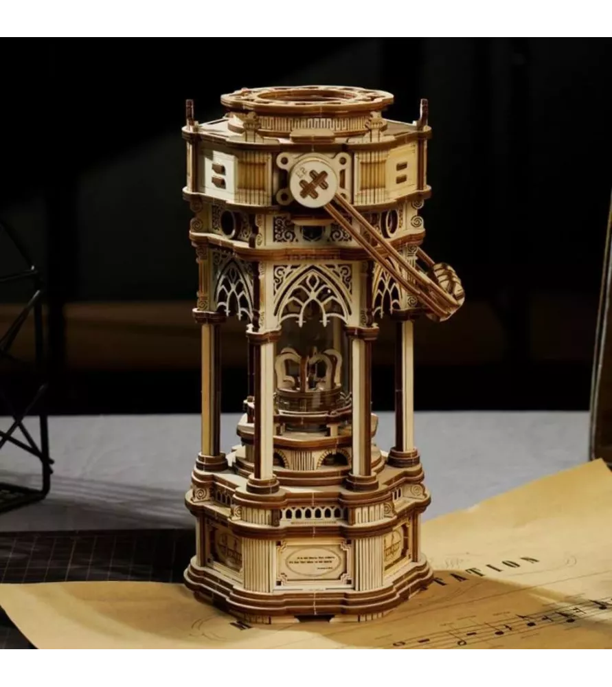 Lanterne victorienne ROKR – maquette 3D bois LED et musicale – chez Assemblez-Moi